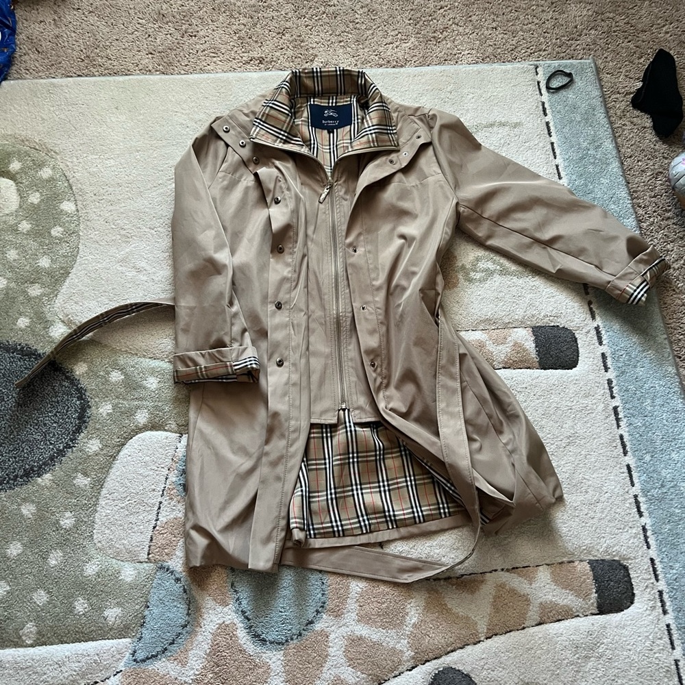Burberry classic checkered coat trench jacket usa Small Medium